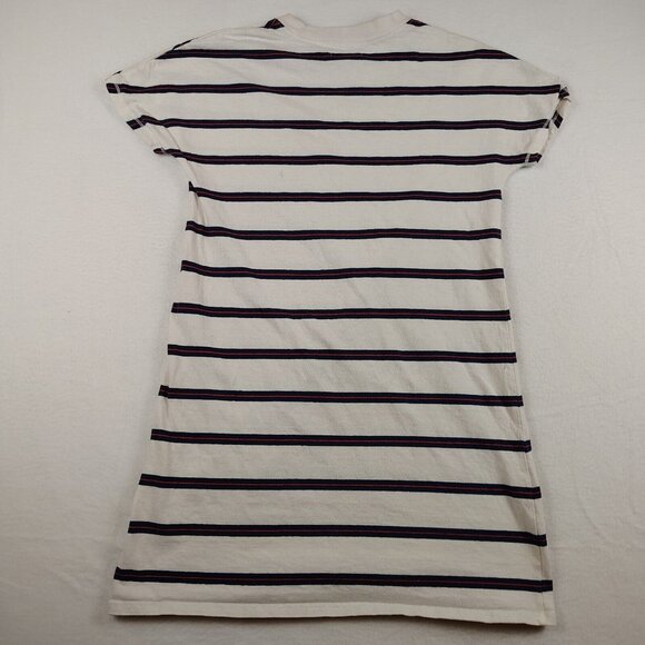 Madewell Tomboy Pocket Tee Dress in Stripe Organic Cotton Sz X Small - Picture 3 of 11